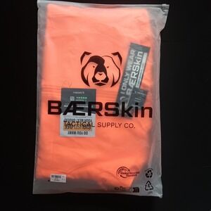 NWT BAERSKIN  Full Zip Tactical Hoodie Multi Pocket Hunter Blaze Orange Fleece M